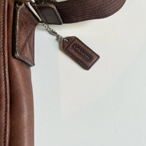 Coach Unisex Dark Brown  Leather Messenger Bag - Picture 2 of 7